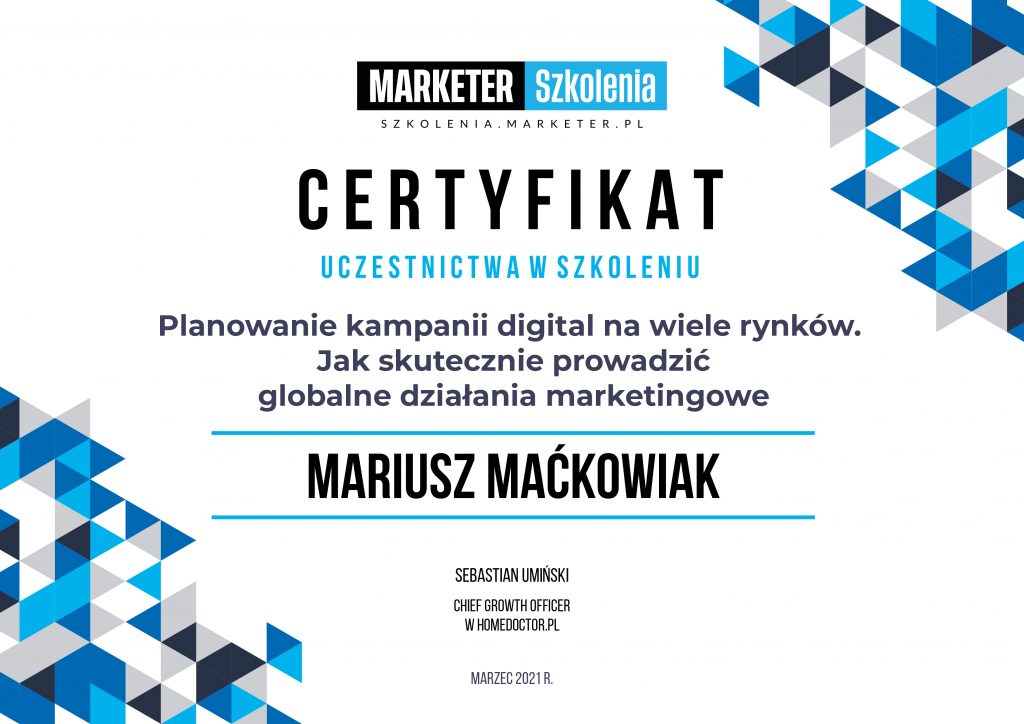 How to run effective global marketing campaigns. Mariusz Maćkowiak